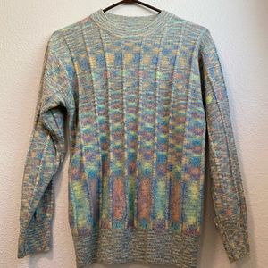 Furin Vintage Rainbow Colored Sweater